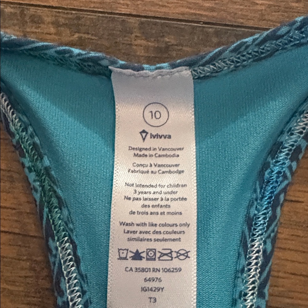 Ivivva Blue Racerback Tank Tops - Picture 2 of 3